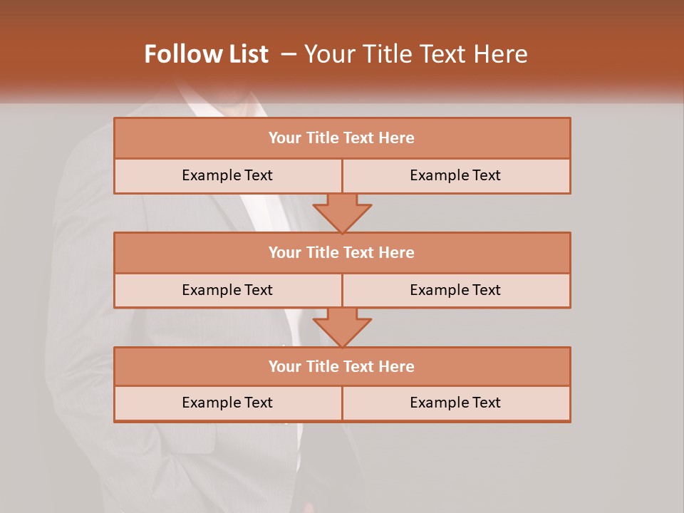 Model Copyspace Businessman PowerPoint Template