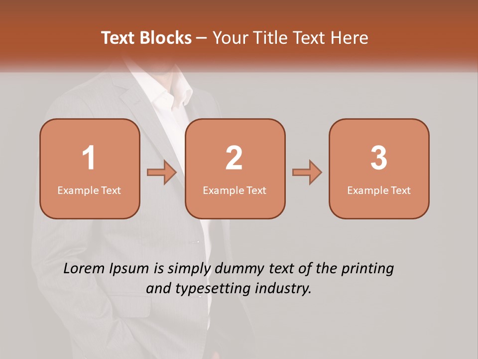 Model Copyspace Businessman PowerPoint Template