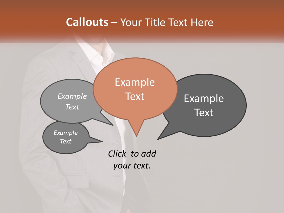 Model Copyspace Businessman PowerPoint Template
