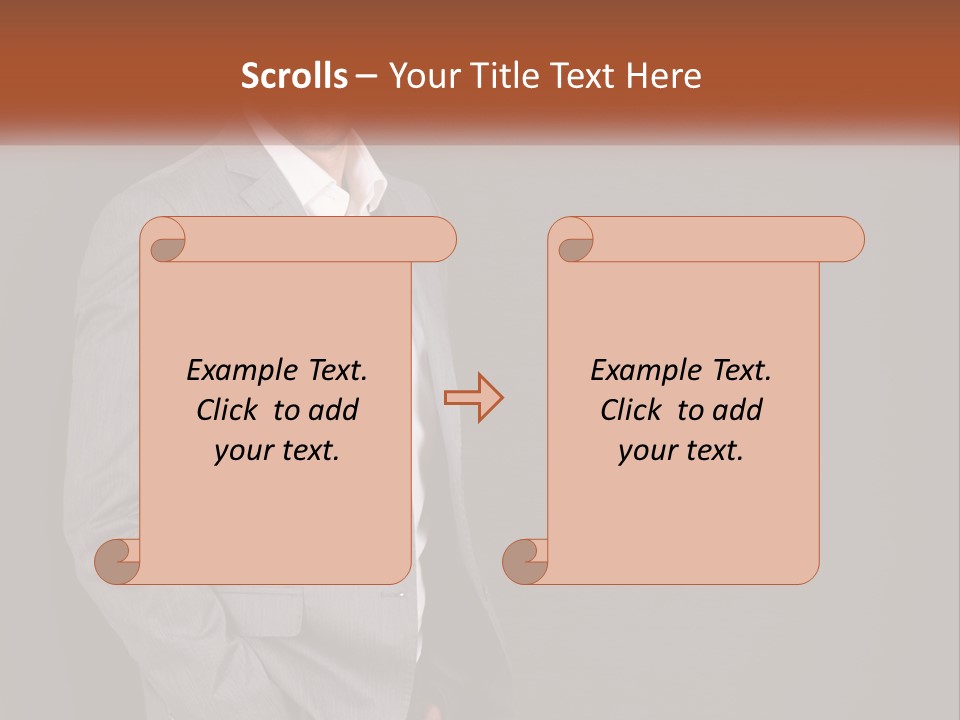 Model Copyspace Businessman PowerPoint Template