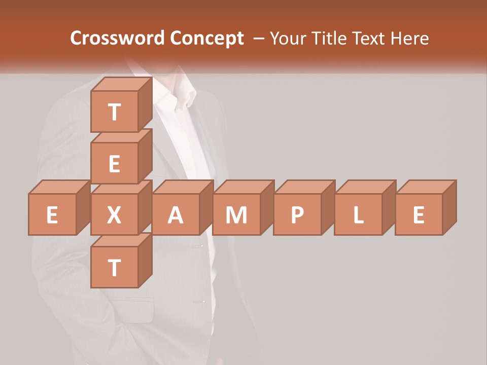 Model Copyspace Businessman PowerPoint Template