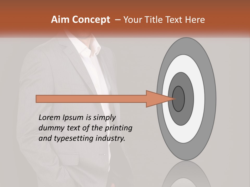 Model Copyspace Businessman PowerPoint Template