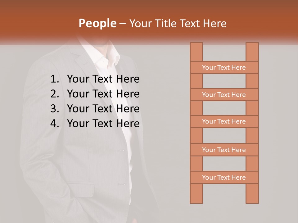 Model Copyspace Businessman PowerPoint Template