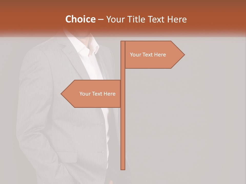Model Copyspace Businessman PowerPoint Template