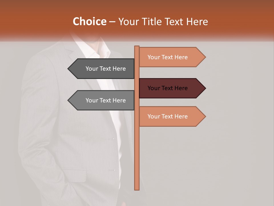 Model Copyspace Businessman PowerPoint Template