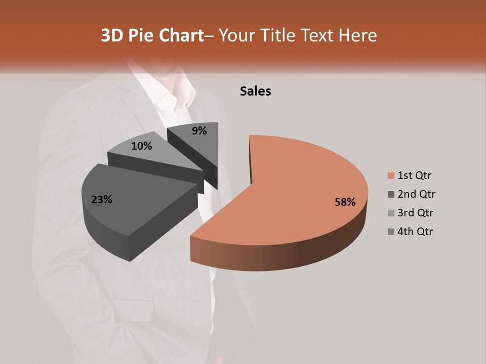 Model Copyspace Businessman PowerPoint Template