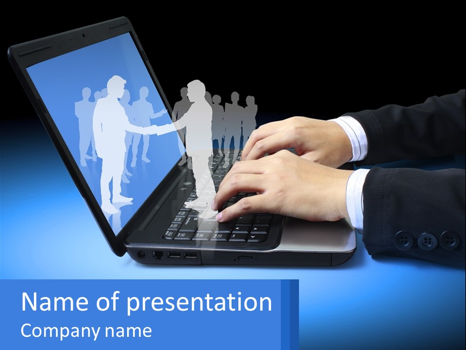 Table Communication Key PowerPoint Template