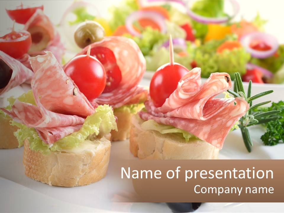 Canape Tasty Dainty PowerPoint Template