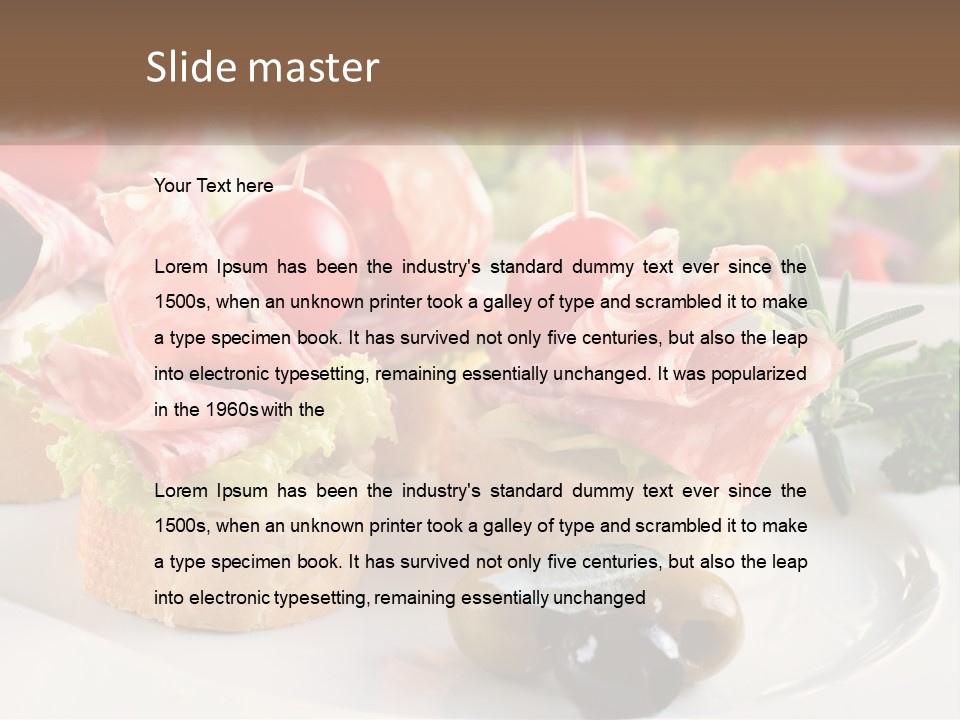 Canape Tasty Dainty PowerPoint Template