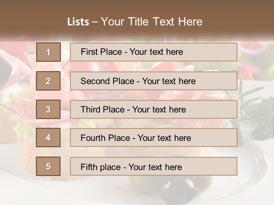 Canape Tasty Dainty PowerPoint Template