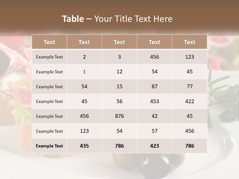 Canape Tasty Dainty PowerPoint Template