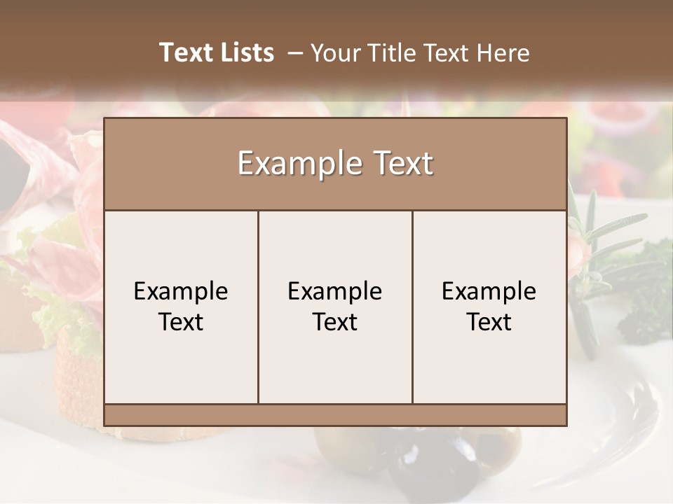 Canape Tasty Dainty PowerPoint Template