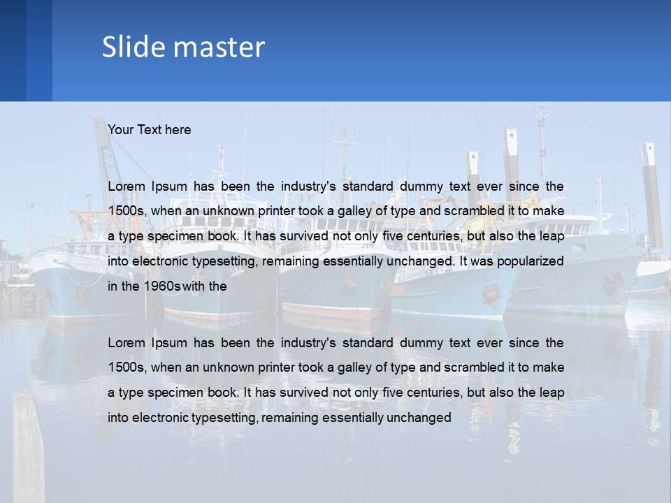 Reflection Port Black PowerPoint Template