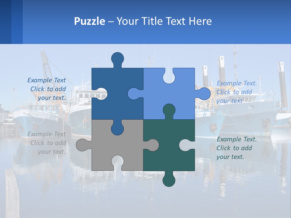Reflection Port Black PowerPoint Template