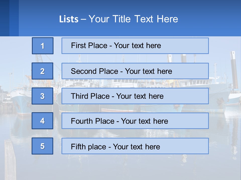 Reflection Port Black PowerPoint Template