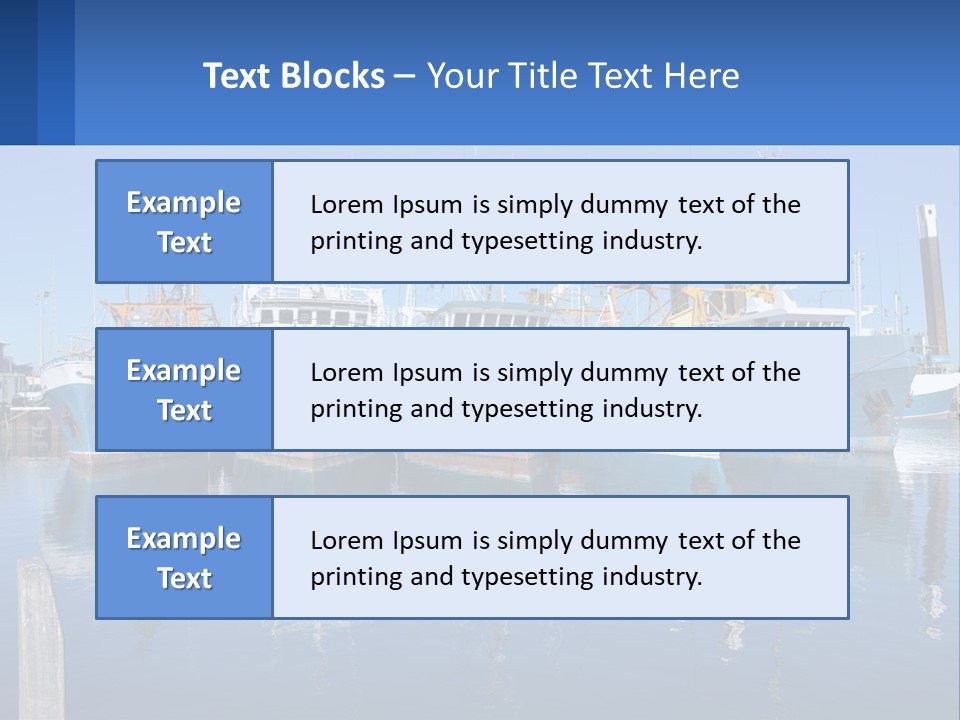 Reflection Port Black PowerPoint Template