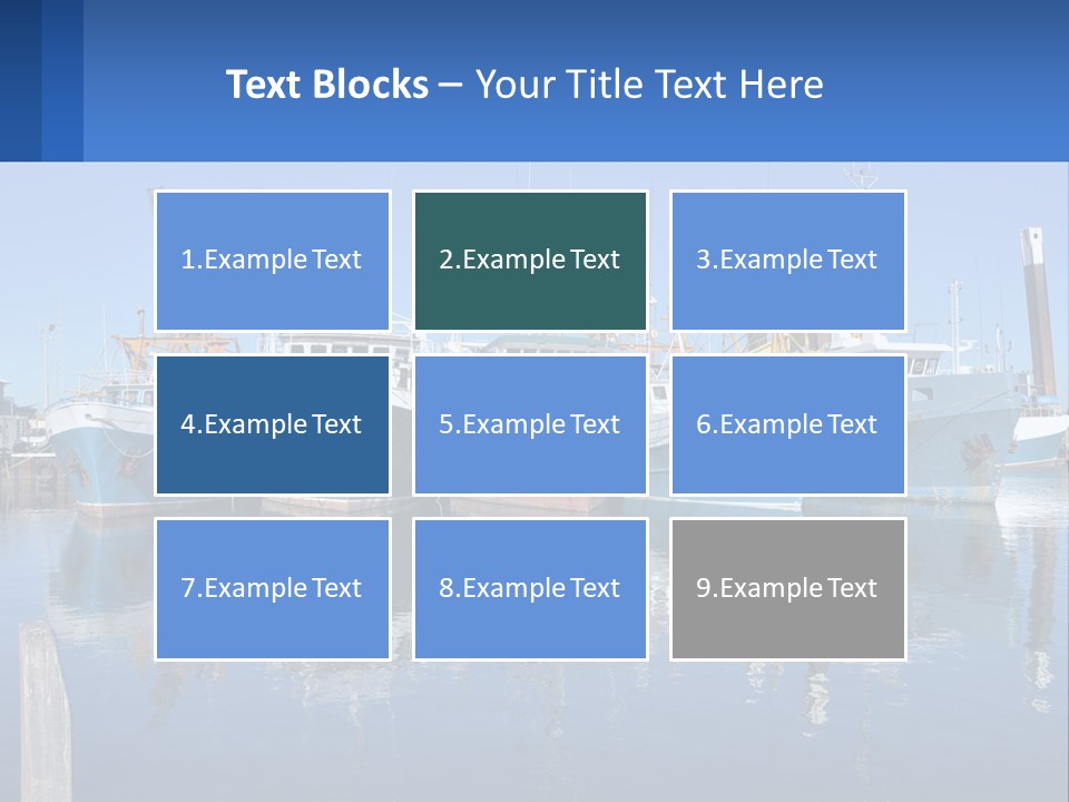 Reflection Port Black PowerPoint Template