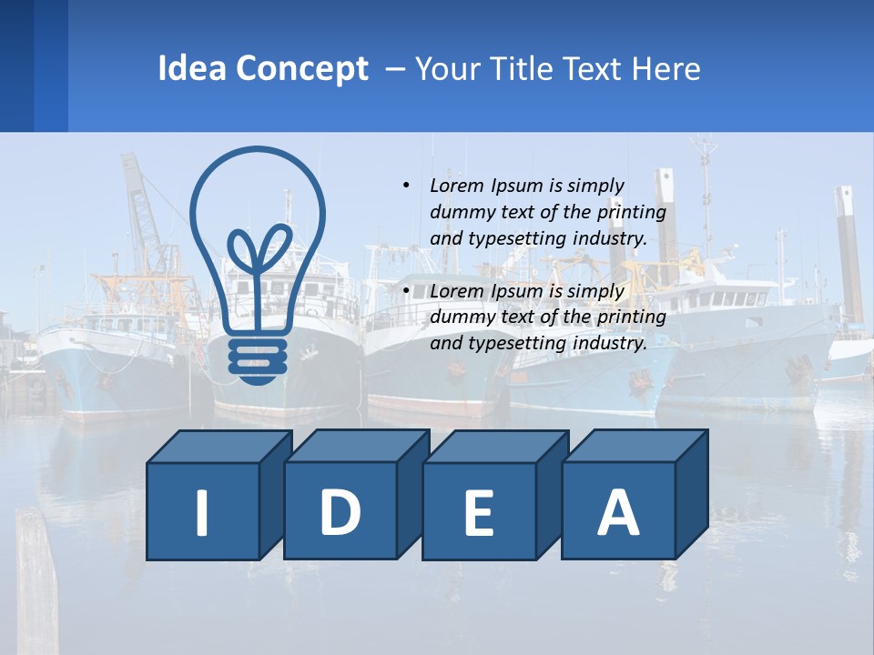 Reflection Port Black PowerPoint Template