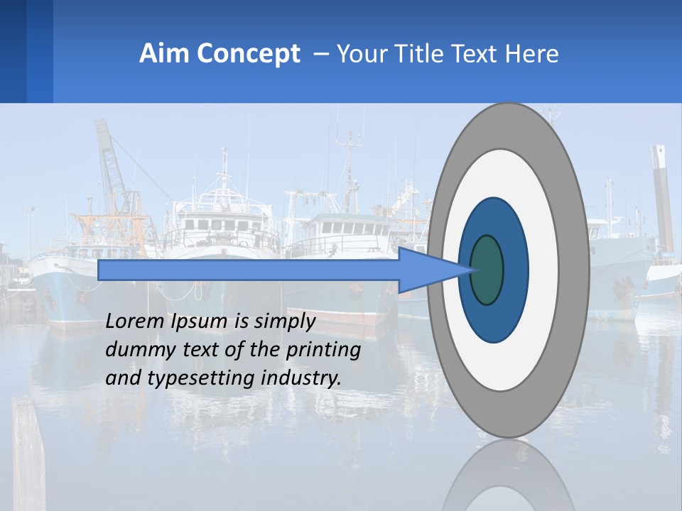 Reflection Port Black PowerPoint Template