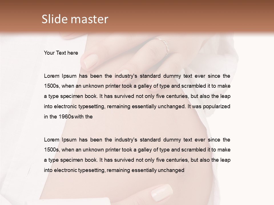 Navel Parent Feminine PowerPoint Template