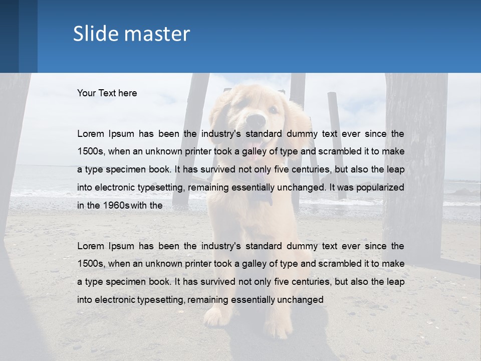Animal Cute Puppy PowerPoint Template