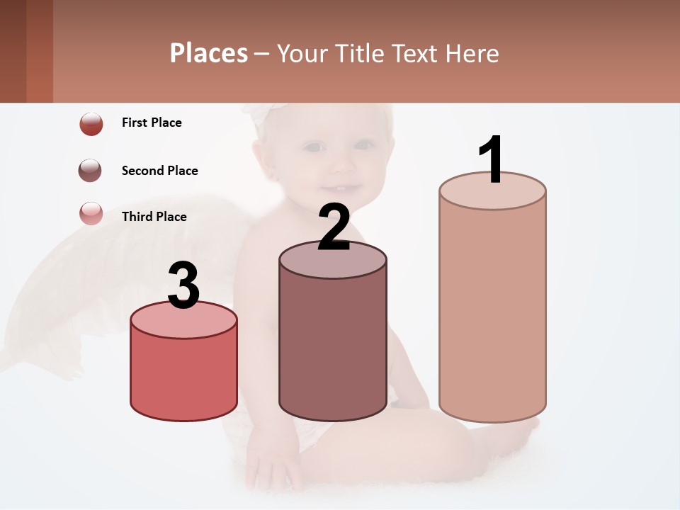 A Baby With Angel Wings Sitting On The Ground PowerPoint Template