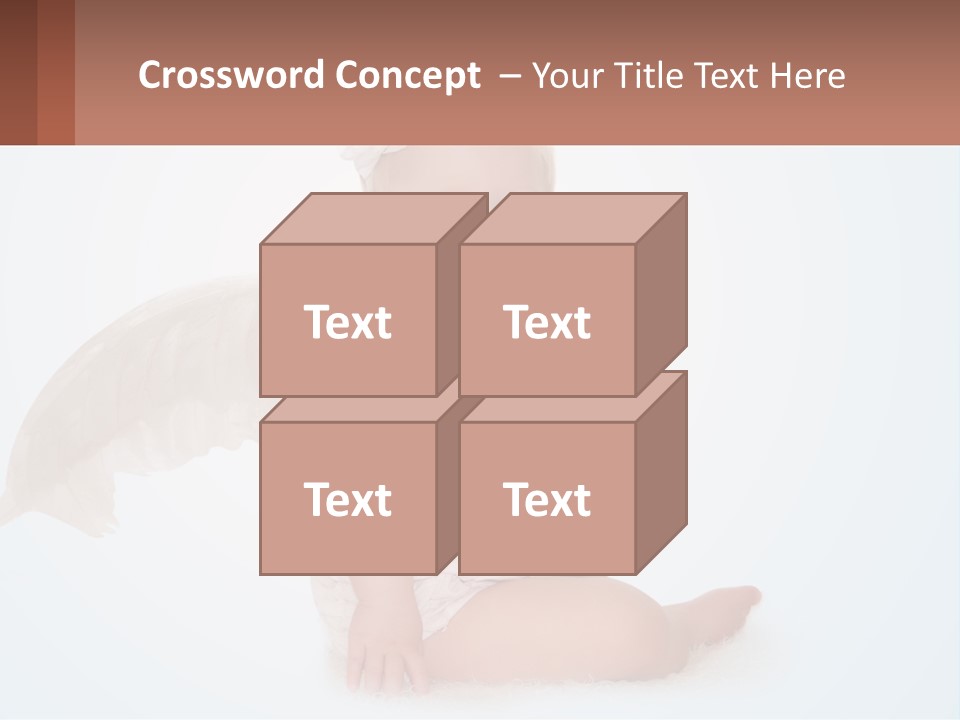 A Baby With Angel Wings Sitting On The Ground PowerPoint Template