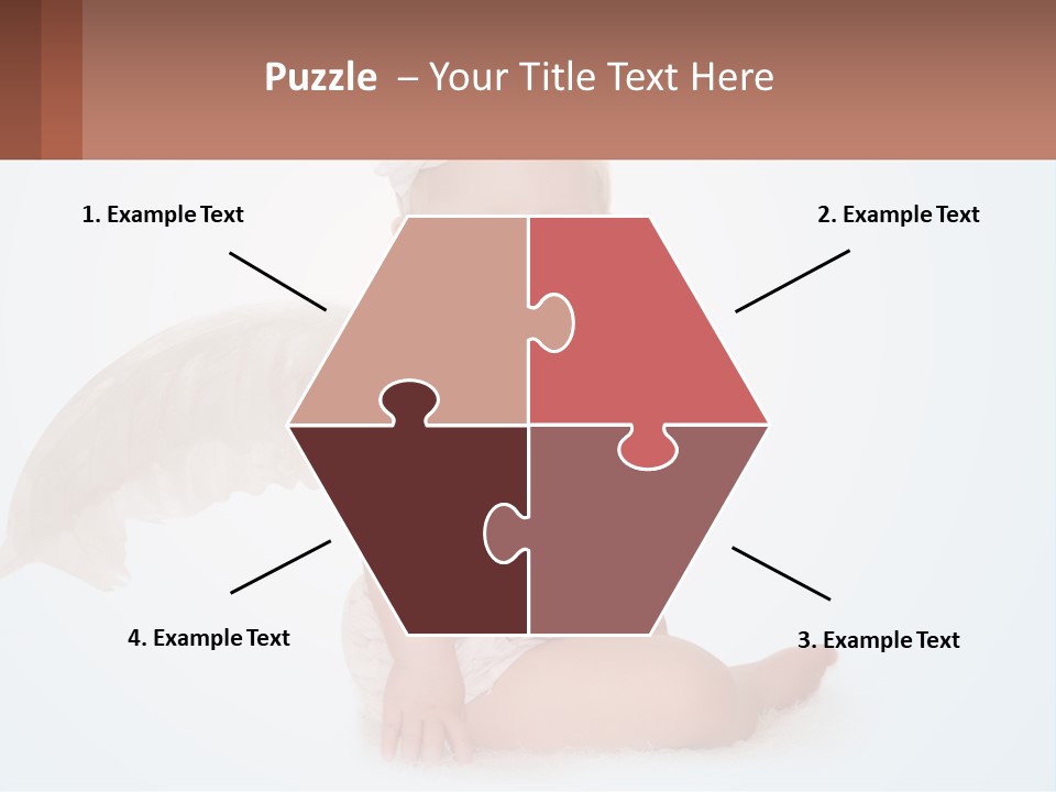 A Baby With Angel Wings Sitting On The Ground PowerPoint Template