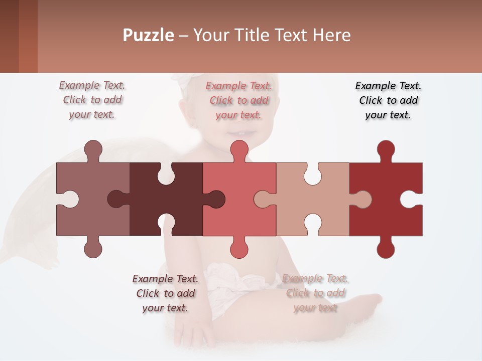 A Baby With Angel Wings Sitting On The Ground PowerPoint Template