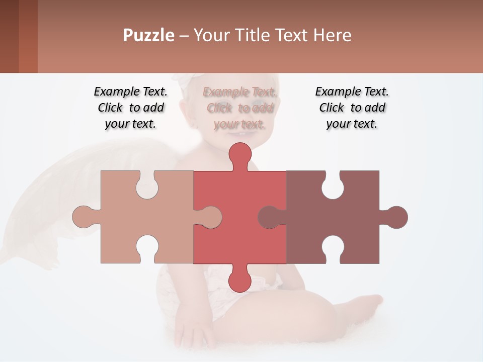 A Baby With Angel Wings Sitting On The Ground PowerPoint Template