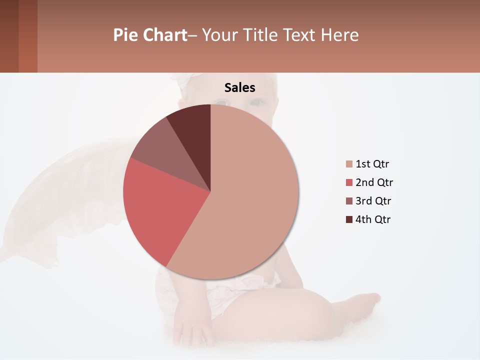 A Baby With Angel Wings Sitting On The Ground PowerPoint Template