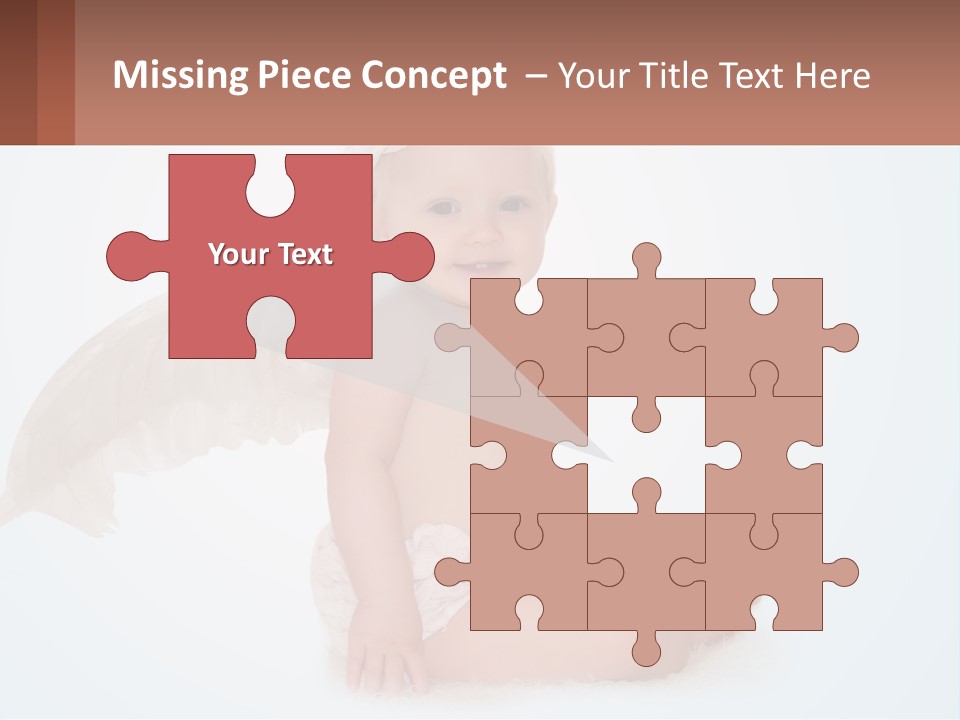 A Baby With Angel Wings Sitting On The Ground PowerPoint Template