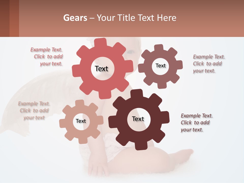 A Baby With Angel Wings Sitting On The Ground PowerPoint Template