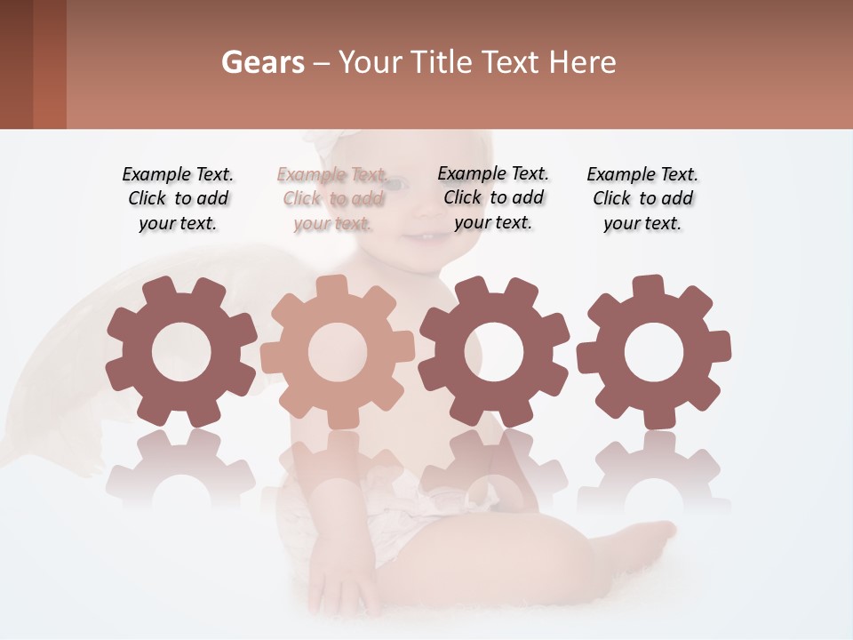 A Baby With Angel Wings Sitting On The Ground PowerPoint Template