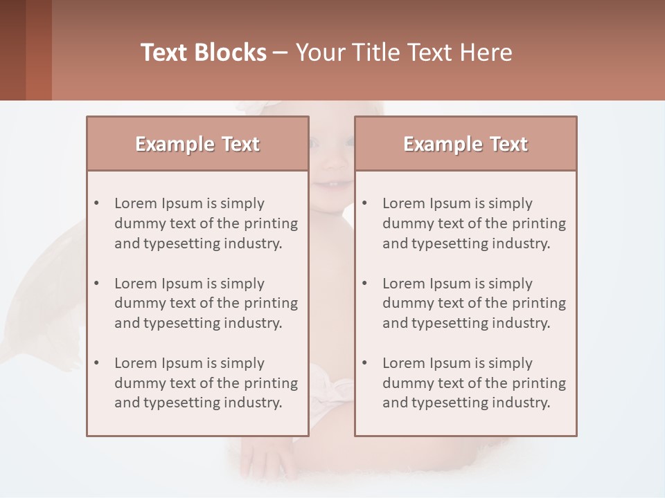 A Baby With Angel Wings Sitting On The Ground PowerPoint Template