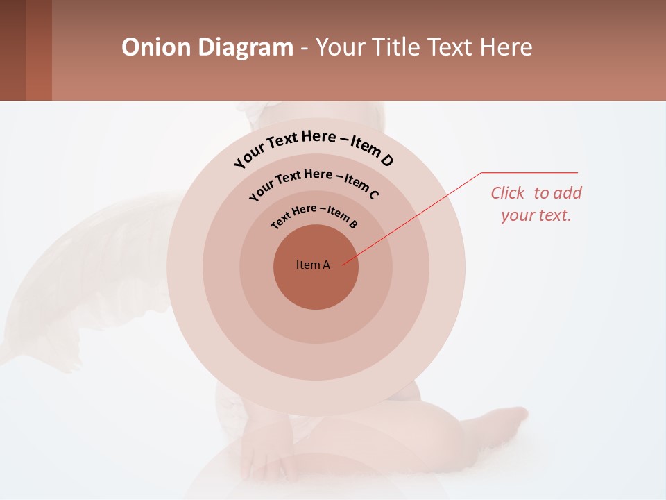 A Baby With Angel Wings Sitting On The Ground PowerPoint Template