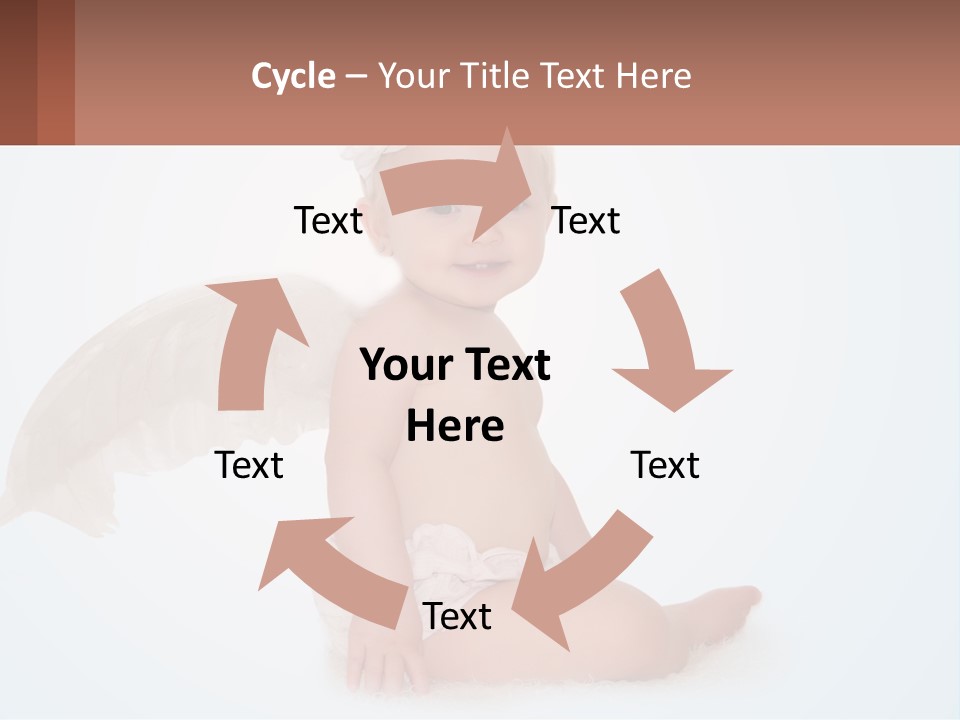 A Baby With Angel Wings Sitting On The Ground PowerPoint Template