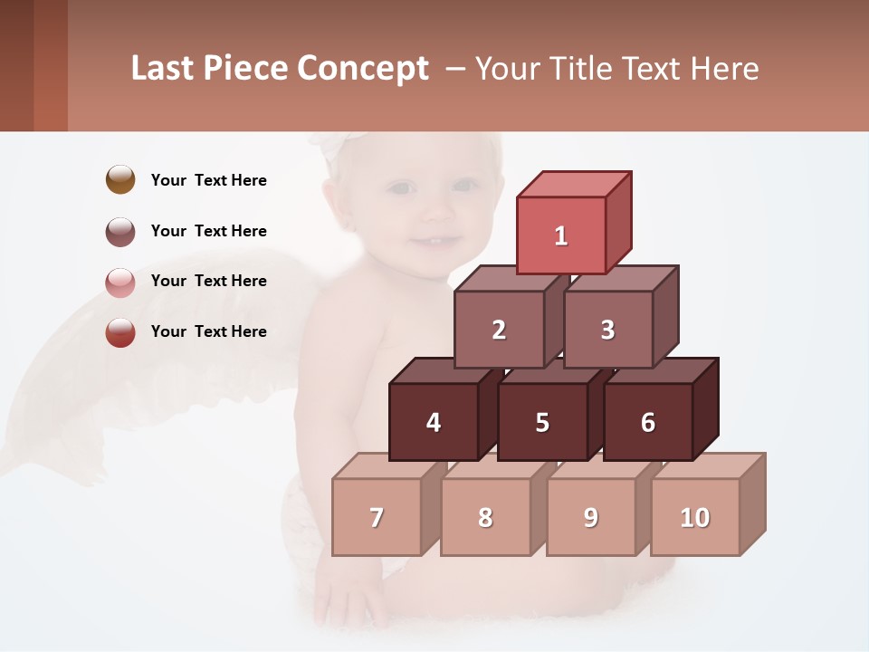 A Baby With Angel Wings Sitting On The Ground PowerPoint Template
