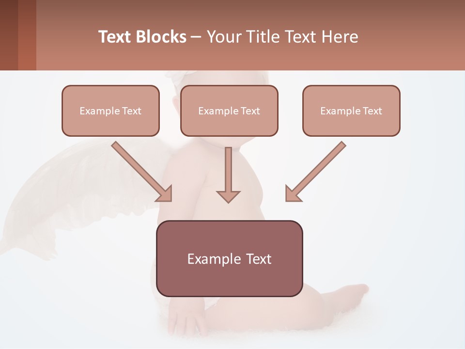 A Baby With Angel Wings Sitting On The Ground PowerPoint Template