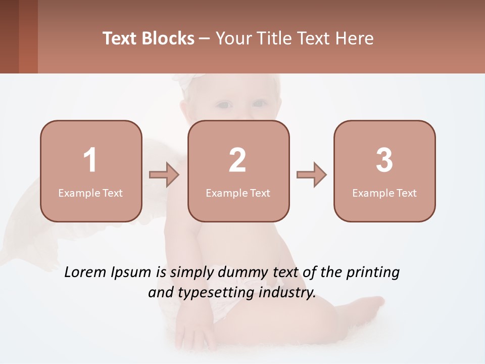 A Baby With Angel Wings Sitting On The Ground PowerPoint Template