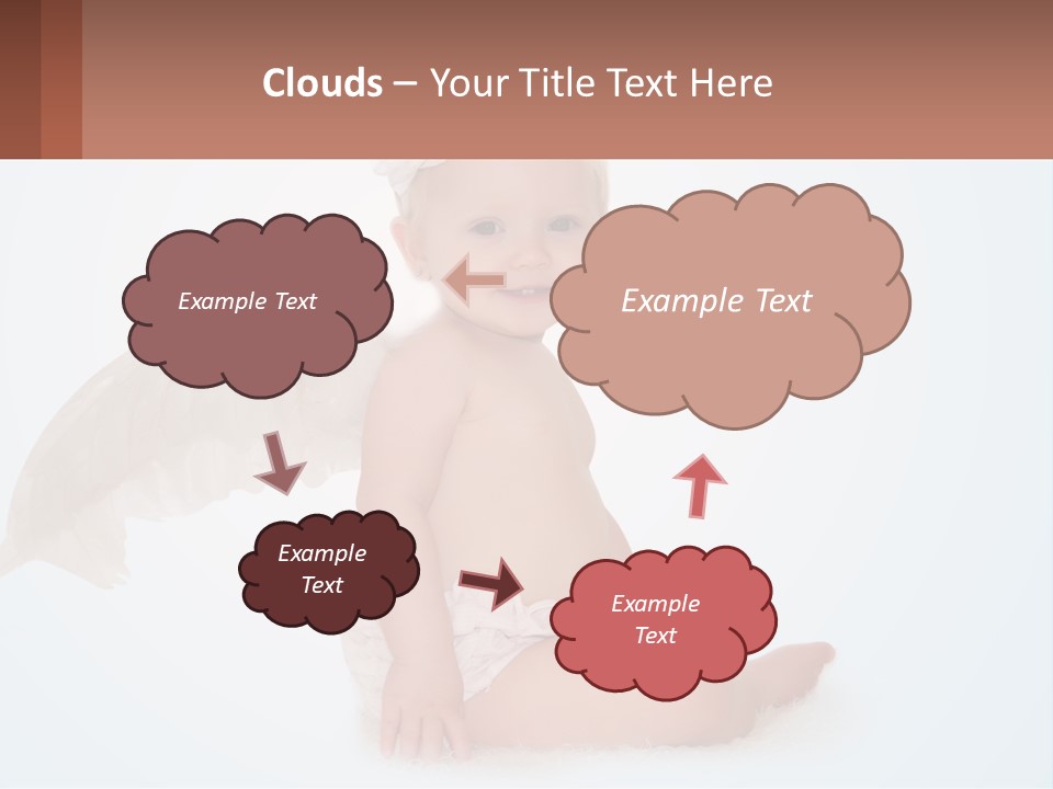 A Baby With Angel Wings Sitting On The Ground PowerPoint Template