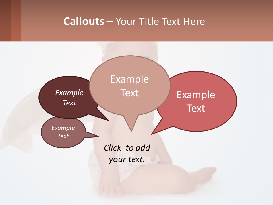 A Baby With Angel Wings Sitting On The Ground PowerPoint Template