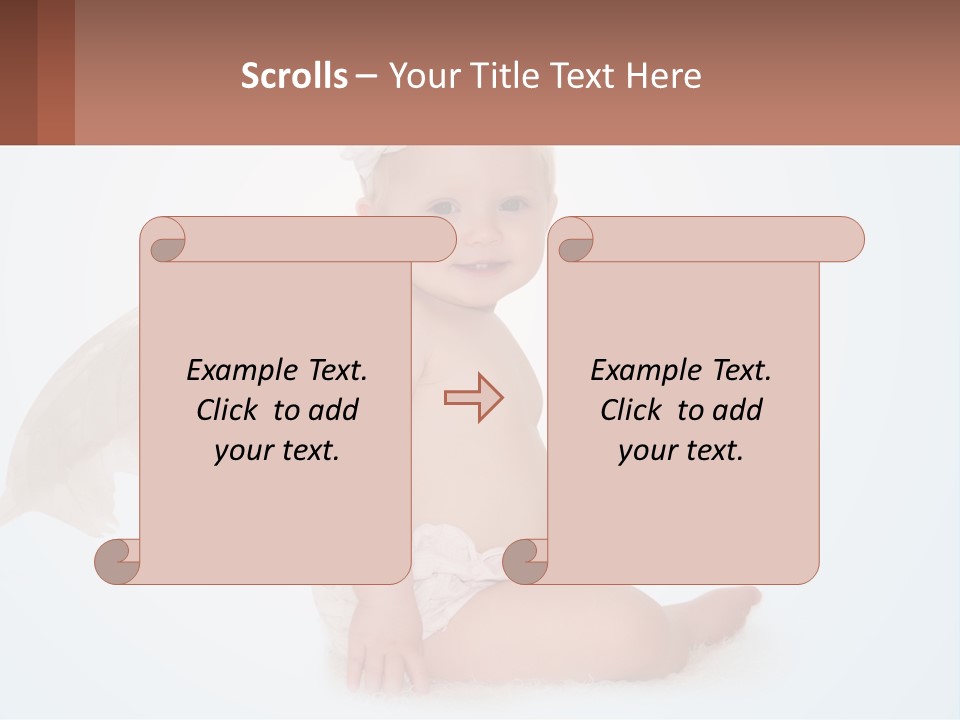 A Baby With Angel Wings Sitting On The Ground PowerPoint Template