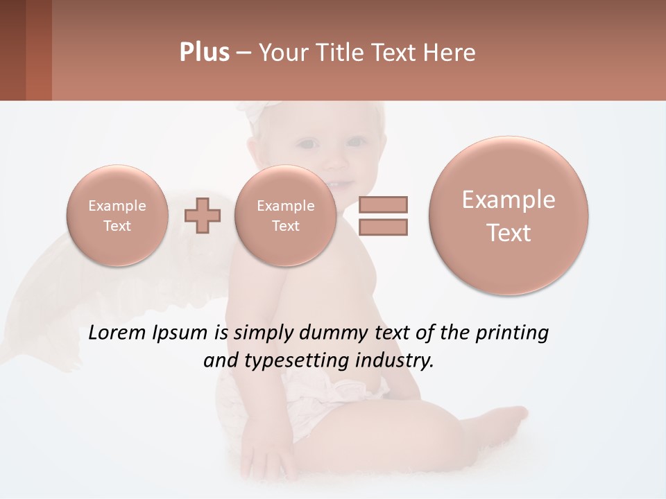 A Baby With Angel Wings Sitting On The Ground PowerPoint Template