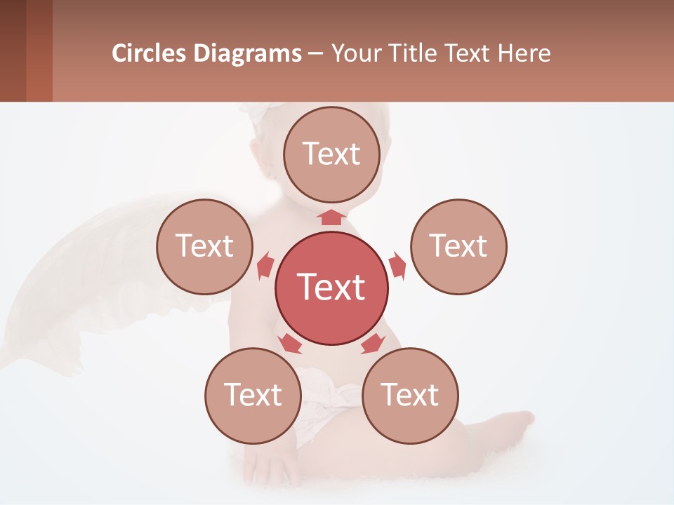 A Baby With Angel Wings Sitting On The Ground PowerPoint Template