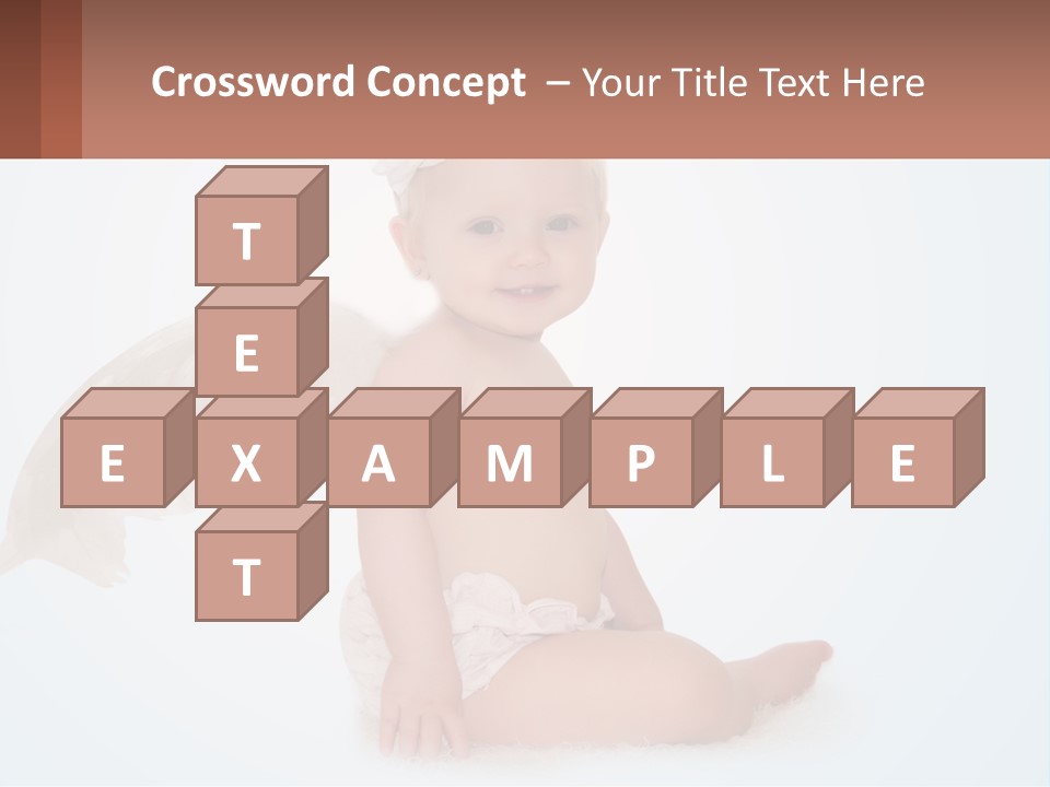 A Baby With Angel Wings Sitting On The Ground PowerPoint Template