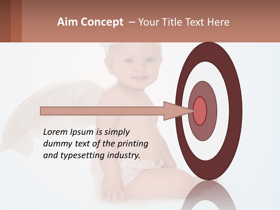 A Baby With Angel Wings Sitting On The Ground PowerPoint Template