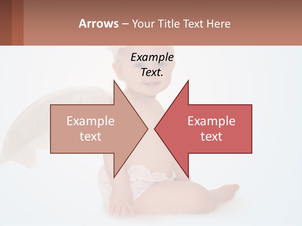 A Baby With Angel Wings Sitting On The Ground PowerPoint Template