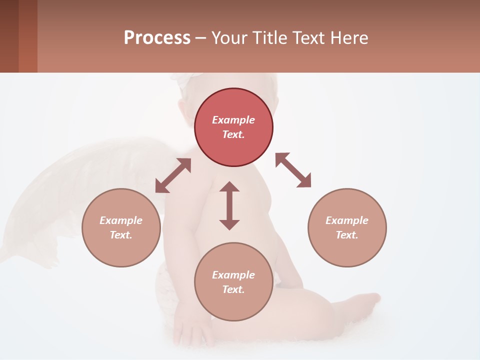 A Baby With Angel Wings Sitting On The Ground PowerPoint Template