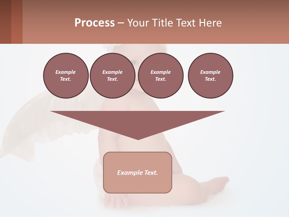 A Baby With Angel Wings Sitting On The Ground PowerPoint Template